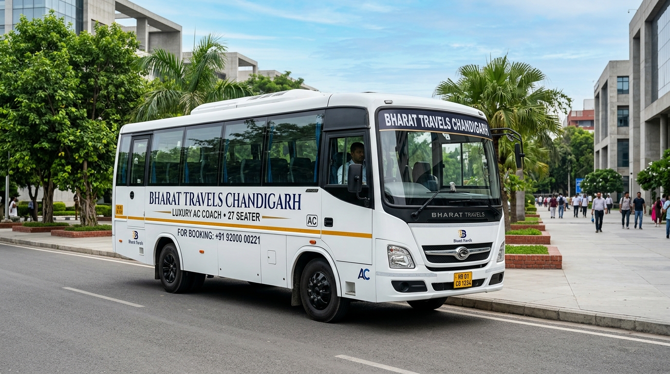 27 Seater AC Mini Bus Bharat Travels Chandigarh