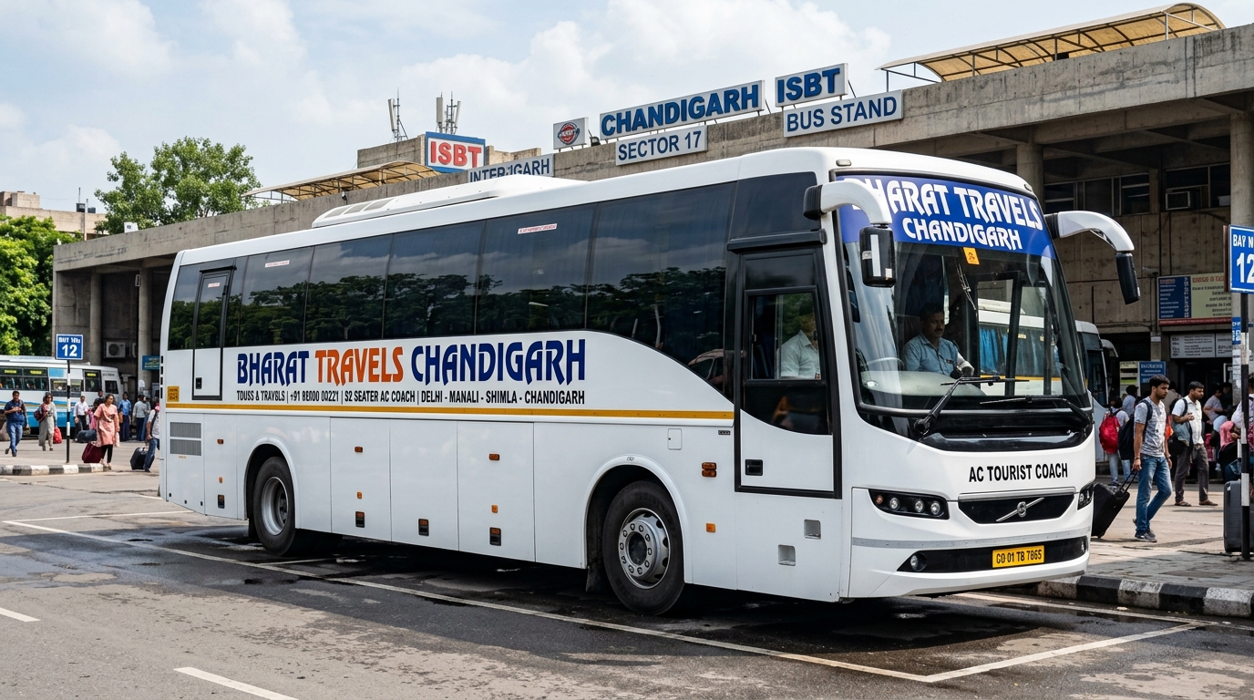 52 and 56 Seater Tourist Bus Bharat Travels Chandigarh