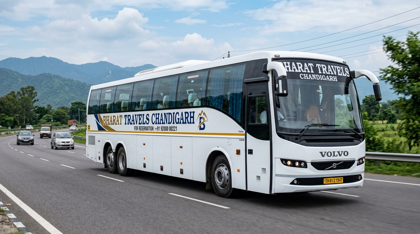 45 Seater AC Volvo Bus Bharat Travels Chandigarh