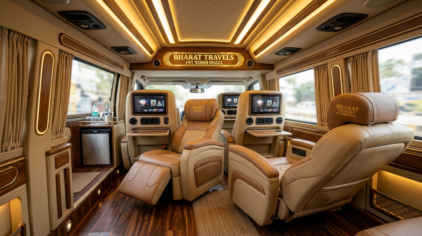 Maharaja Tempo Traveller Luxury Interior Chandigarh
